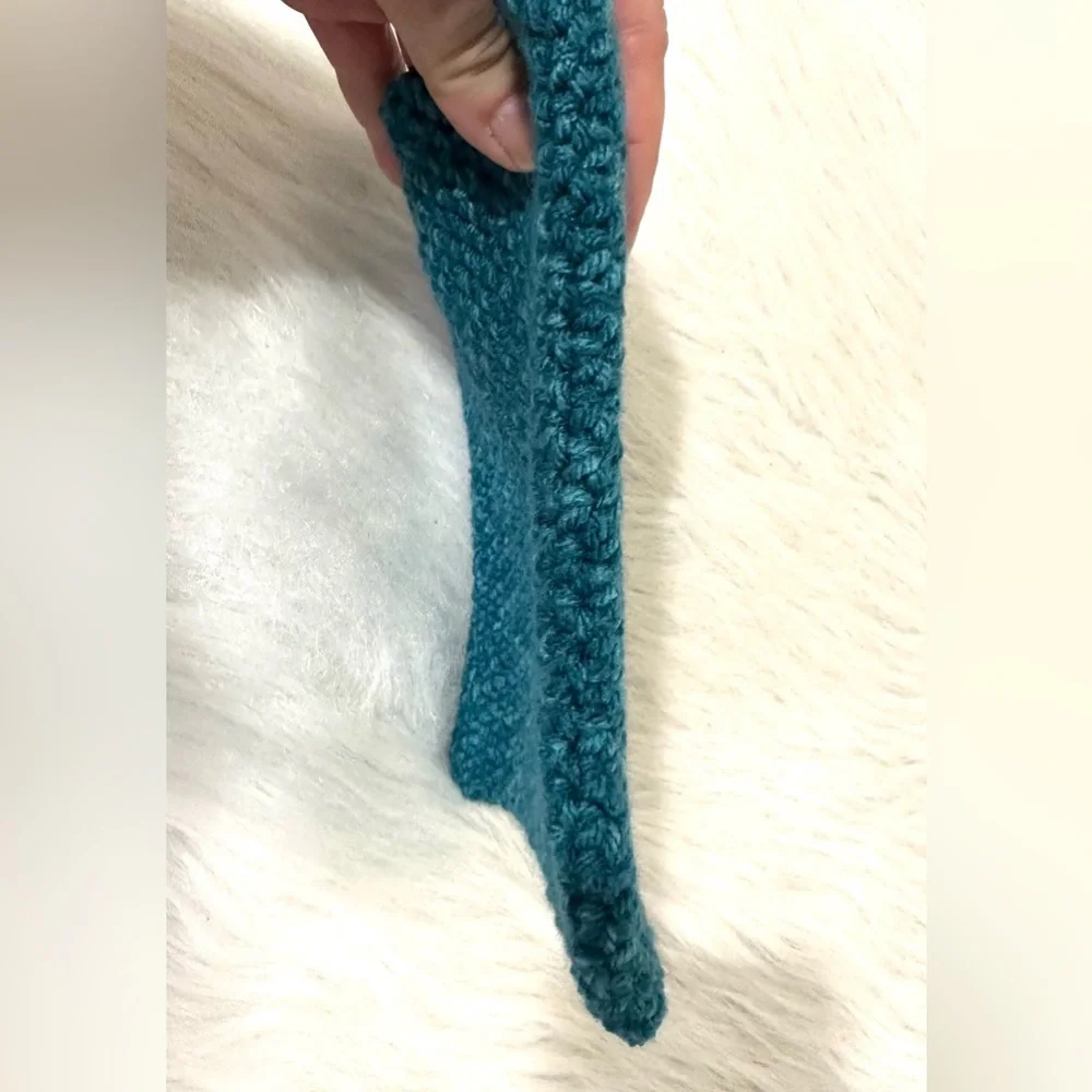 Two Crocheted Handmade Potholders Trivets Dish Scrubbie Washable Blue Green NEW